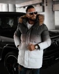 Kurtka męska OLAVOGA OMBRE khaki - ecru - maWer Fashion