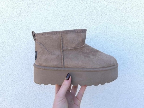 Buty damskie śniegowce zamszowe