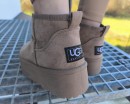 Buty damskie śniegowce zamszowe