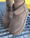 Buty damskie śniegowce zamszowe