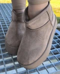 Buty damskie śniegowce zamszowe