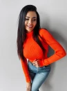 Sweter damski OLAVOGA KRISTIN pomarańczowy - maWer Fashion