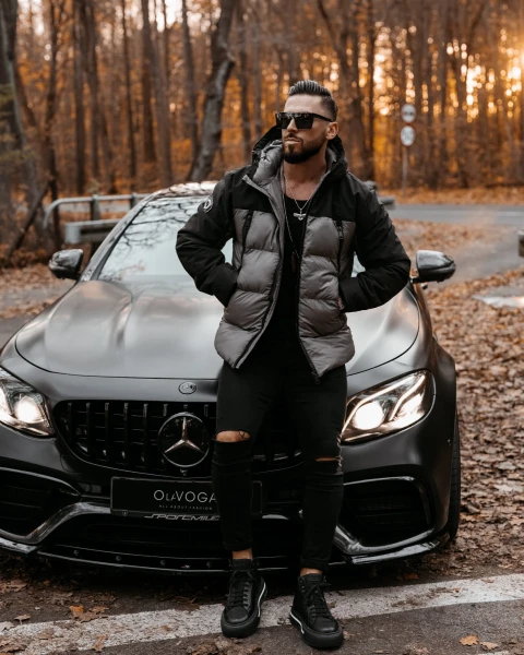 Kurtka męska OLAVOGA OLIVER grafit - maWer Fashion