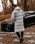 Kurtka męska długa OLAVOGA PHILADELPHIA szara - maWer Fashion