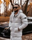Kurtka męska długa OLAVOGA PHILADELPHIA szara - maWer Fashion