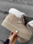 Buty damskie śniegowce OLAVOGA VITTY beżowe -  maWer Fashion