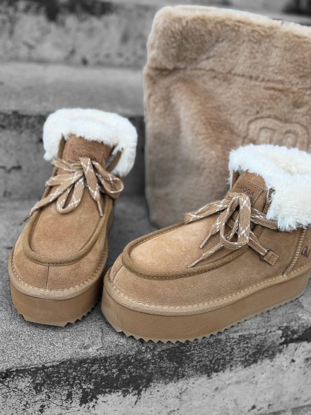 Buty damskie śniegowce OLAVOGA VITTY camel -  maWer Fashion