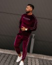 Welurowy komplet męski OLAVOGA DRESSY MEN bordo - maWer Fashion
