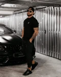 T-shirt męski OLAVOGA STONE 2025 czarny – maWer Fashion