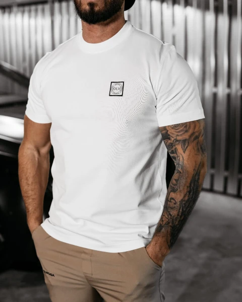 T-shirt męski OLAVOGA STONE 2025 ecru – maWer Fashion