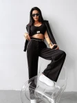 Spodnie damskie OLAVOGA BEGONIA 2025 czarne - maWer Fashion