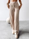 Spodnie damskie OLAVOGA BEGONIA 2025 beżowe - maWer Fashion