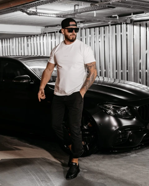 T-shirt męski OLAVOGA BERGO 2025 ecru – maWer Fashion