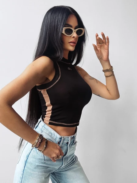 Top damski OLAVOGA LYON 2025 czarny - maWer Fashion