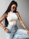 Top damski OLAVOGA LYON 2025 ecru - maWer Fashion
