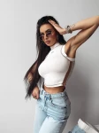 Top damski OLAVOGA LYON 2025 ecru - maWer Fashion