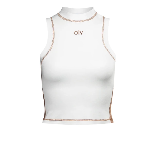 Top damski OLAVOGA LYON 2025 ecru - maWer Fashion