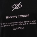 T-shirt damski OLAVOGA GLASS 2025 czarny – maWer Fashion