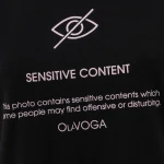T-shirt damski OLAVOGA GLASS 2025 czarny – maWer Fashion