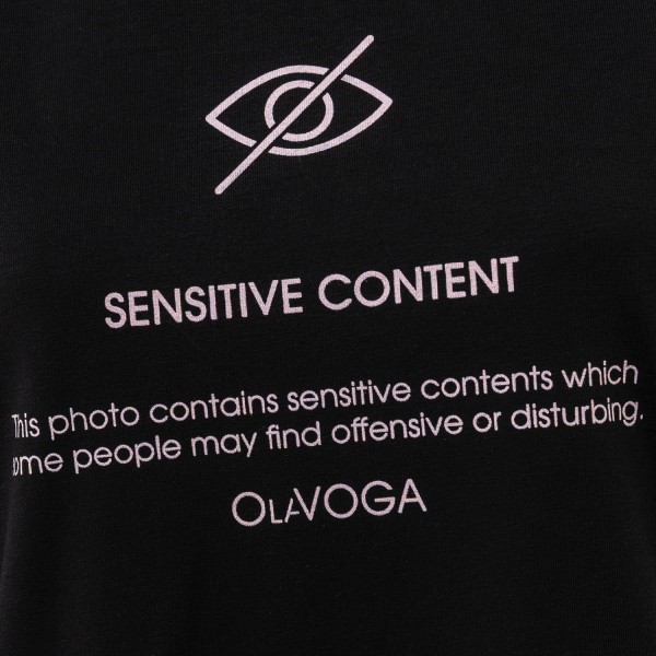 T-shirt damski OLAVOGA GLASS 2025 czarny – maWer Fashion