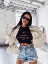 T-shirt damski OLAVOGA GLASS 2025 czarny – maWer Fashion