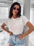 T-shirt damski OLAVOGA GLASS 2025 ecru – maWer Fashion