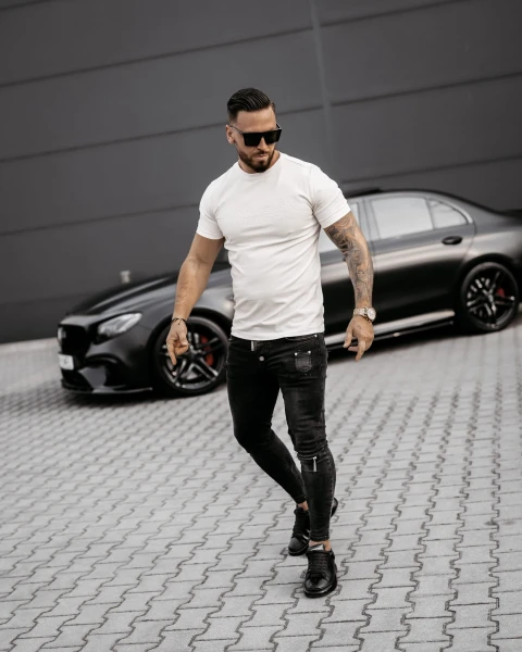 T-shirt męski OLAVOGA COELLO 2025 ecru - maWer Fashion
