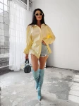 Koszula damska OLAVOGA WONDER 2025 żółta - maWer Fashion