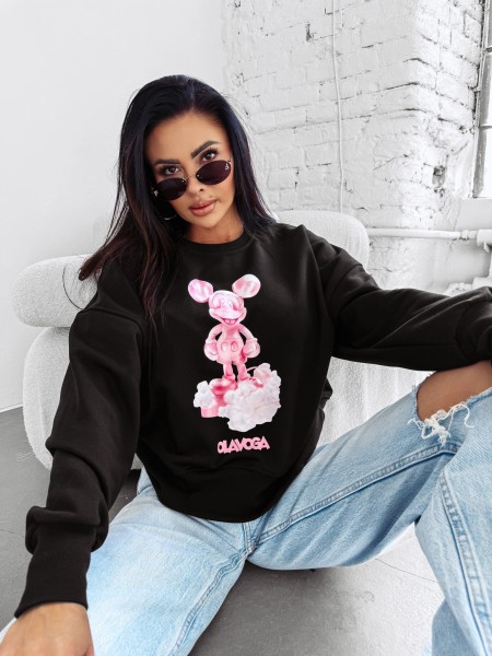 Bluza damska OLAVOGA AZAELA 2025 czarna – maWer Fashion