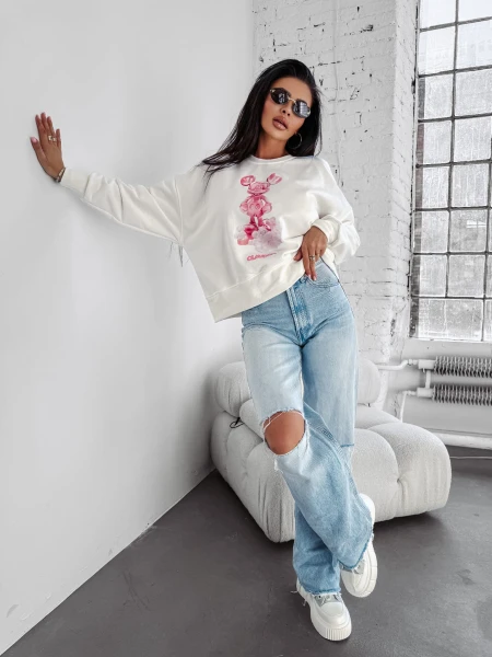 Bluza damska OLAVOGA AZAELA 2025 ecru – maWer Fashion
