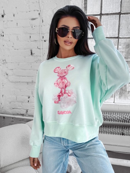 Bluza damska OLAVOGA AZAELA 2025 miętowa – maWer Fashion