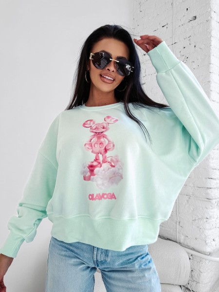 Bluza damska OLAVOGA AZAELA 2025 miętowa – maWer Fashion
