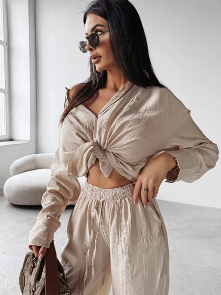 Komplet damski OLAVOGA SERENE 2025 jasny beż – maWer Fashion