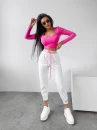 Spodnie damskie OLAVOGA MIRACLE 2025 ecru - maWer Fashion