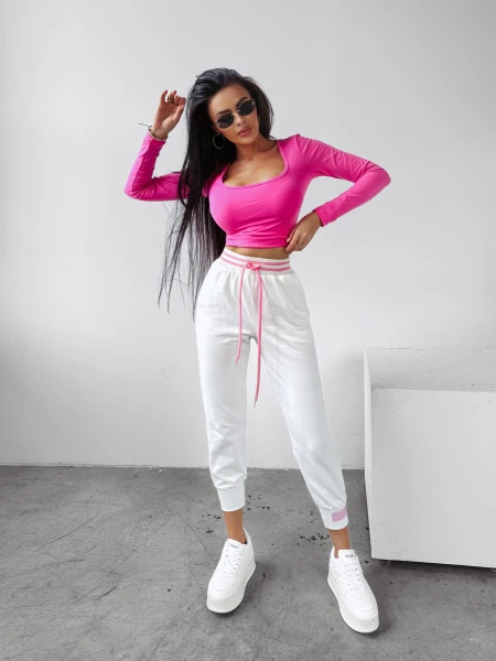 Spodnie damskie OLAVOGA MIRACLE 2025 ecru - maWer Fashion