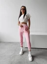 Spodnie damskie OLAVOGA MIRACLE 2025 pudrowy róż - maWer Fashion
