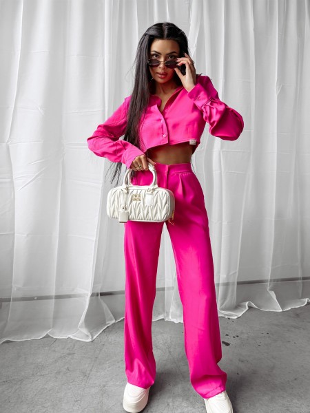 Komplet damski OLAVOGA ETIKE 2025 różowy - maWer Fashion