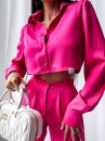 Komplet damski OLAVOGA ETIKE 2025 różowy - maWer Fashion
