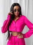 Komplet damski OLAVOGA ETIKE 2025 różowy - maWer Fashion
