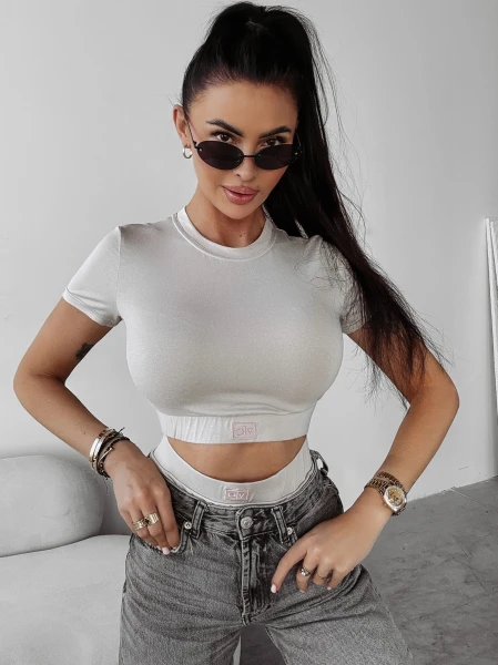 Komplet damski z bielizną OLAVOGA OYSTER 2025 szary - maWer Fashion