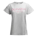T-shirt damski OLAVOGA HOLLYHOCK 2025 szary - maWer Fashion