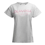 T-shirt damski OLAVOGA HOLLYHOCK 2025 szary - maWer Fashion
