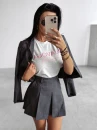 T-shirt damski OLAVOGA HOLLYHOCK 2025 szary - maWer Fashion