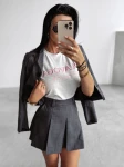 T-shirt damski OLAVOGA HOLLYHOCK 2025 szary - maWer Fashion