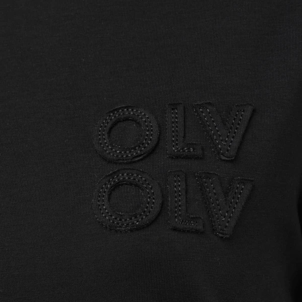 T-shirt damski OLAVOGA SOFT ROSE 2025 czarny - maWer Fashion