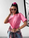 T-shirt damski OLAVOGA SOFT ROSE 2025 różowy - maWer Fashion