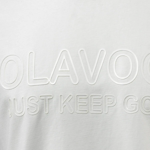 T-shirt męski OLAVOGA GO 2025 ecru - maWer Fashion