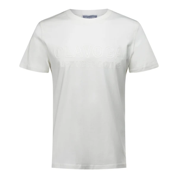 T-shirt męski OLAVOGA GO 2025 ecru - maWer Fashion
