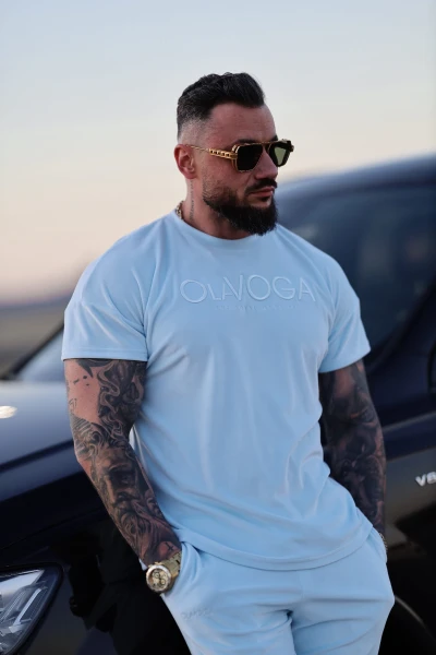 Komplet męski OLAVOGA PIFFLE 2025 niebieski – maWer Fashion