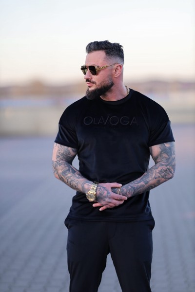Komplet męski OLAVOGA PIFFLE 2025 czarny – maWer Fashion
